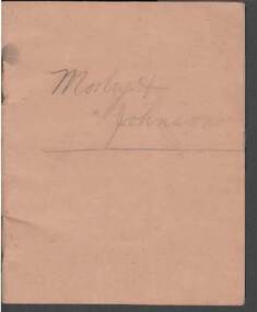 Document - W. BABIDGE COLLECTION: MORLEY JOHNSONS (BENDIGO LIMITED) RENT BOOK