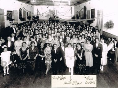 Photograph - PATRICIA COLES (NEE MCLEAN) COLLECTION: GOLDEN SQUARE COMMUNITY HALL FUNCTION C1925