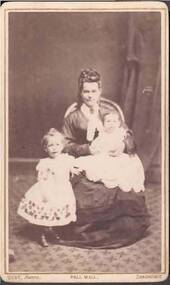 Photograph - PORTRAIT OF A LADY AND TWO CHILDREN