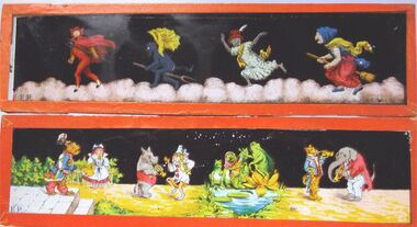 Slide - MAGIC LANTERN COLLECTION: 2 X  MAGIC LANTERN SLIDES
