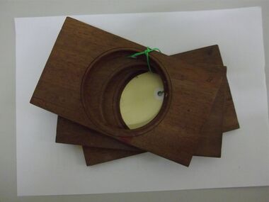 Slide - MAGIC LANTERN COLLECTION: 3 X EMPTY WOODEN  MAGIC LANTERN SLIDE HOLDERS