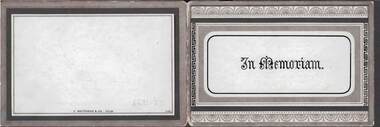 Document - MEMORIAL CARD - JAMES ADAMS, 27/07/1887