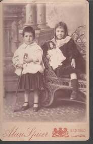 Photograph - CABINET PORTRAIT OF A BOY & GIRL
