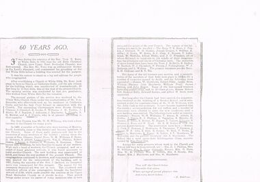 Document - CORNISH COLLECTION: COPIES OF ARTICLE/BOOK/DOCUMENT RE CORNISH CHURCH HISTORY/LIFE IN BENDIGO, 1866