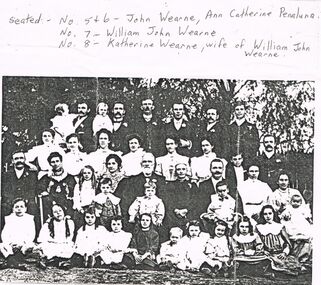 Photograph - CORNISH COLLECTION: COPY OF PHOTOGRAPH -WEARNE FAMILY
