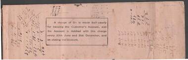 Document - KELLY AND ALLSOP COLLECTION: CHEQUE BOOK STUBS - NATIONAL BANK OF AUSTRALASIA LTD, 30/06/1906 to 27/01/1909