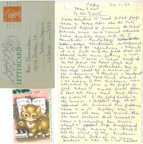 Ephemera - LYDIA CHANCELLOR COLLECTION: CORRESPONDENCE