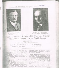 Document - HANRO (AUSTRALIA) KNITTING MILLS PTY LTD, BENDIGO
