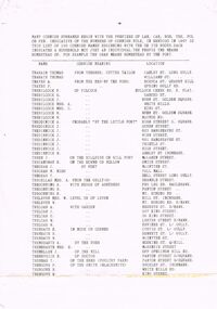 Document - CORNISH COLLECTION: ARTICLE LISTING 100 CORNISH NAMES BEGINNING WITH TRE (BENDIGO 1907)