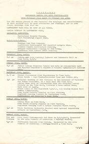 Document - EAGLEHAWK DAHLIA AND ARTS FESTIVAL 1972 PROGRAM