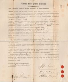 Document - DORR FAMILY DOCUMENTS - PERMIT TO DIG GRAVE OR VAULT