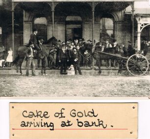 Photograph - GOLD CAKE BEING TAKEN TO BANK 1906