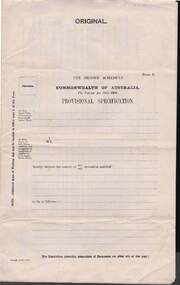 Document - KELLY AND ALLSOP COLLECTION: PATENT APPLICATION FORM