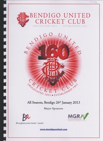 Book - BENDIGO UNITED CRICKET CLUB