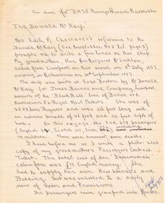 Document - ARTICLE FOR RHSV BENDIGO BRANCH NEWSLETTER JULY 1972
