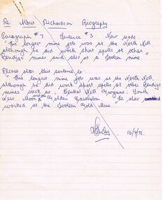 Document - ARTICLE: PASSING OF ALBERT RICHARDSON (BIOGRAPHY) FOR JUNE 1972 NEWSLETTER