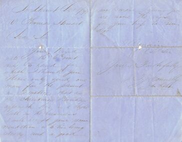 Document - THOMAS JAMES CONNELLY COLLECTION: LETTER 8  DECEMBER 1870, 08/12/1870