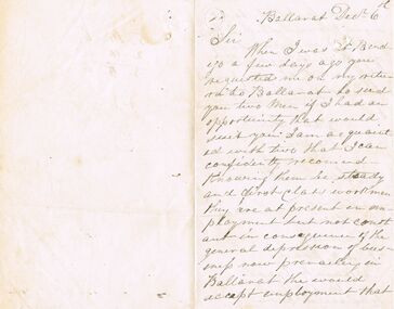 Document - THOMAS JAMES CONNELLY COLLECTION: LETTER 6 DEC ?