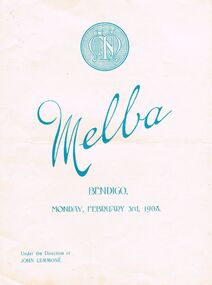 Document - LYDIA CHANCELLOR: 'MELBA' PROGRAMME