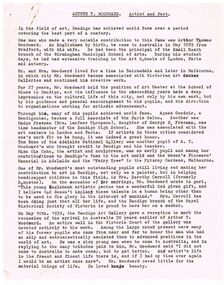 Document - ARTHUR T. WOODWARD - ARTIST AND POET