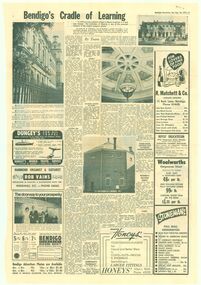 Newspaper - NEWSPAPER ARTICLE 'BENDIGO'S CRADLE OF LEARNING '
