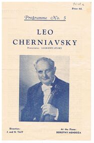 Document - PROGRAMME NO. 5 FOR A PERFORMANCE OF VIOLINIST LEO CHERNIAVSKY