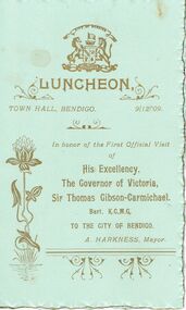 Document - LYDIA CHANCELLOR COLLECTION; LUNCHEON PROGRAMME