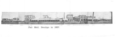 Photograph - BLACK AND WHITE PANORAMIC  PHOTOGRAPH OF PALL MALL BENDIGO IN 1857