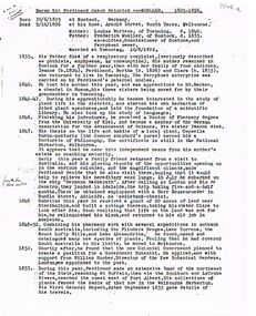 Document - A HISTORY OF BARON SIR FERDINAND JAKOB HEINRICH VON MUELLER , 1825-1896