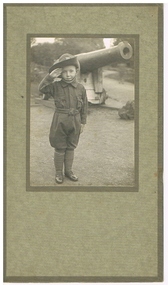 Photograph - JACK EMMETT COLLECTION: PHOTOGRAPH OF BOY DRESSED IN  WW1 AUSTRALIAN SOLDIER UNIFORRM