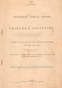 Document - TWENTIETH ANNUAL REPORT ON FRIENDLY SOCIETIES