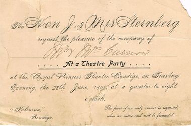 Document - LYDIA CHANCELLOR COLLECTION; OFFICIAL INVITATION