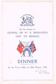 Document - LYDIA CHANCELLOR COLLECTION;  DINNER PROGRAMME