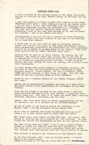 Document - SETTLERS UNDER SAIL, 15/03/1918