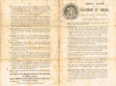 Document - PAMPHLET TREATMENT OF HORSES