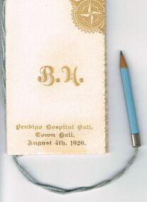 Document - LYDIA CHANCELLOR COLLECTION; BALL PROGRAMME