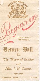 Document - LYDIA CHANCELLOR COLLECTION; PROGRAMME