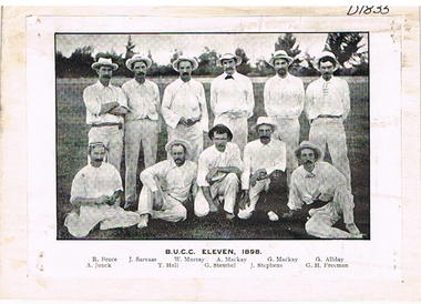 Photograph - BENDIGO UNITED CRICKET CLUB COLLECTION: B.U.C.C. ELEVEN 1898