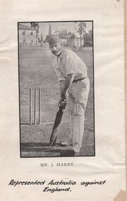 Photograph - BENDIGO UNITED CRICKET CLUB  COLLECTION: MR. J. HARRY