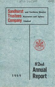 Book - ANNUAL REPORTS: SANDHURST TRUSTEES COMPANY LTD 1969-1972