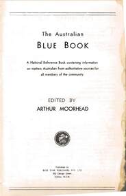 Book - THE AUSTRALIAN BLUE BOOK1942