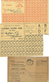 Document - RATION BOOK  AND IDENTIFICATION CARD HOLDER  E.J. ANDERSON, 17/04/1942