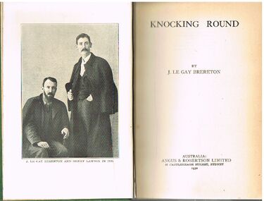 Book - ALEC H CHISHOLM COLLECTION: BOOK ''KNOCKING AROUND'' BY J. LE GAY BRERETON