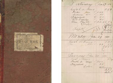 Book - PEARCE COLLECTION: ELDRIDGE & BURNET RECORDS ('CASH BOOK')