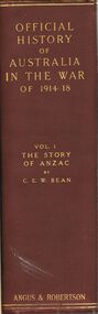 Book - OFFICIAL HISTORY OF AUSTRALIA IN THE WAR OF 1914 TO 1918