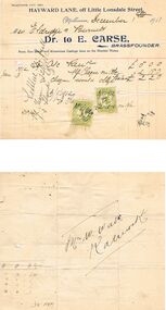 Document - PEARCE COLLECTION: ACCOUNT OF E CARSE