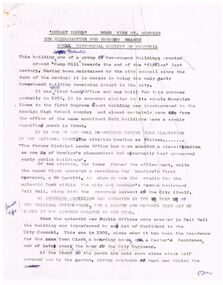 Document - DUDLEY HOUSE HISTORY