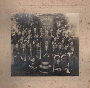Photograph - MADGE SIMMONS COLLECTION: QUARRY HILL SCHOOL BOYS BAND 1935