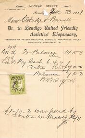 Document - PEARCE COLLECTION: ACCOUNT TO ELDRIDGE & BURNET