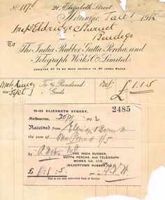 Document - PEARCE COLLECTION: ACCOUNT TO ELDRIDGE & BURNET